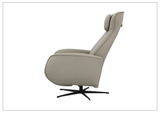 Fjords Axel Leather Power Recliner Chair with Swivel Glider Base-Sofa Bed