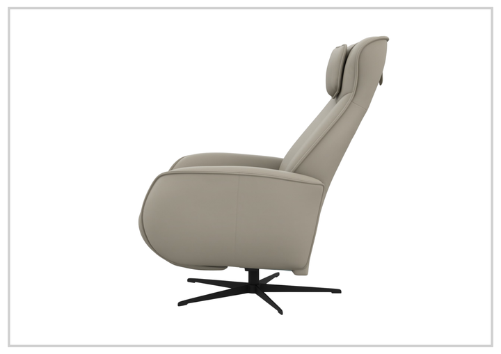 Fjords Axel Leather Power Recliner Chair with Swivel Glider Base-Sofa Bed