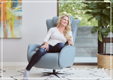 Fjords Axel Leather Power Recliner Chair with Swivel Glider Base-Sofa Bed