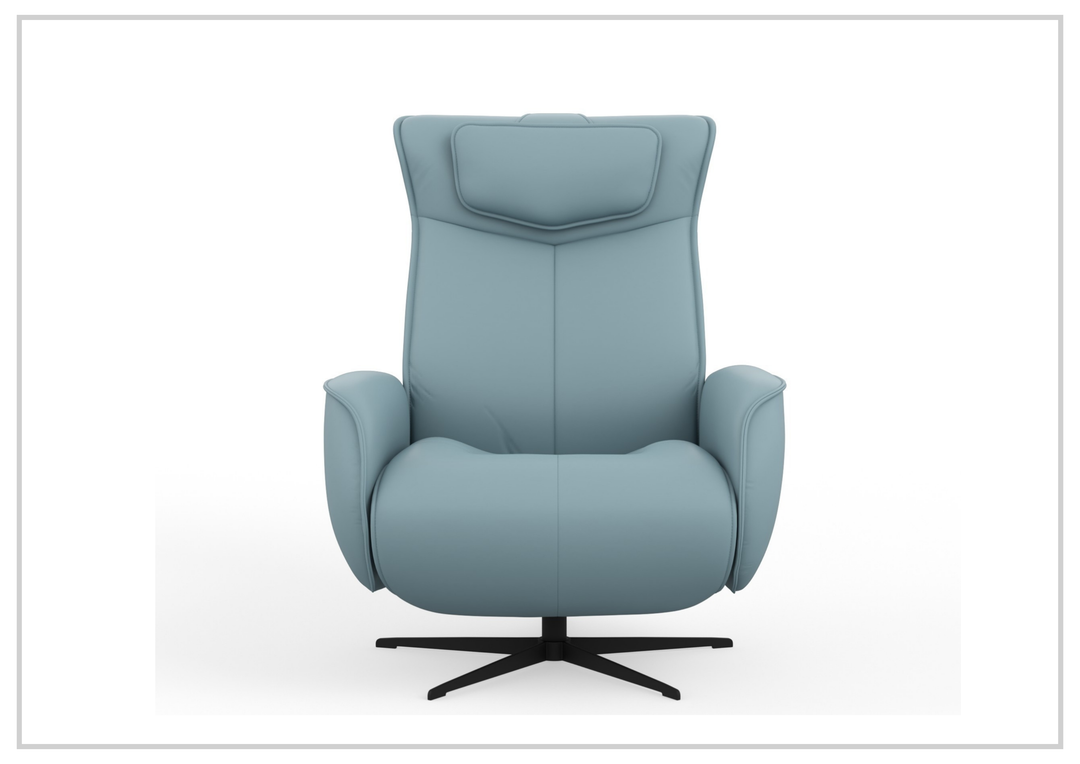 Fjords Axel Leather Power Recliner Chair with Swivel Glider Base-Sofa Bed