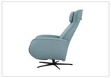 Fjords Axel Leather Power Recliner Chair with Swivel Glider Base-Sofa Bed