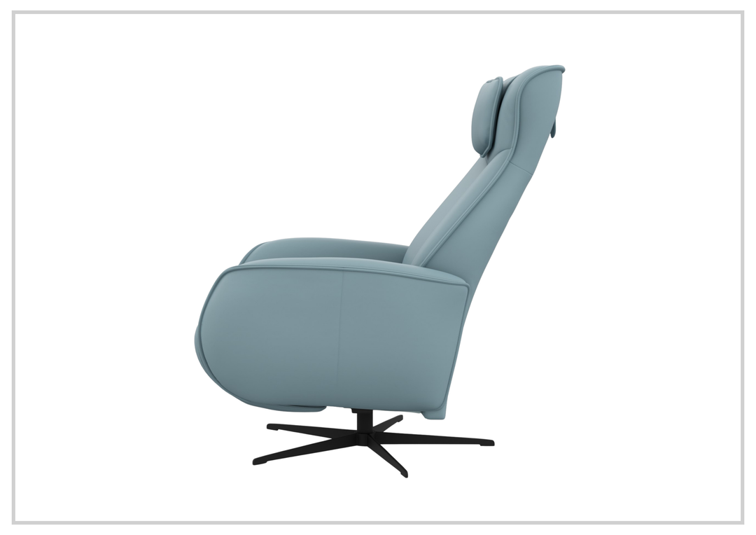 Fjords Axel Leather Power Recliner Chair with Swivel Glider Base-Sofa Bed