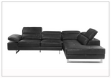 Gio Italia Cavour Mansion L-shaped Italian Leather Sectional Sofa