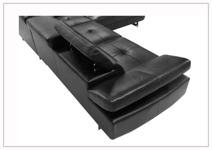 Gio Italia Cavour Mansion L-shaped Italian Leather Sectional Sofa