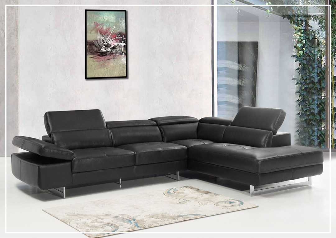 Cavour Mansion L-shaped Italian Leather Sectional Sofa