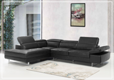 Gio Italia Cavour Mansion L-shaped Italian Leather Sectional Sofa
