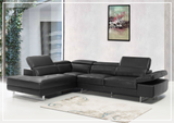 Cavour Mansion L-shaped Italian Leather Sectional Sofa