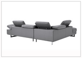 Gio Italia Cavour Mansion L-shaped Italian Leather Sectional Sofa