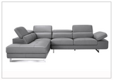 Gio Italia Cavour Mansion L-shaped Italian Leather Sectional Sofa