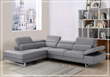 Gio Italia Cavour Mansion L-shaped Italian Leather Sectional Sofa