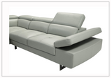 Gio Italia Cavour Mansion L-shaped Italian Leather Sectional Sofa