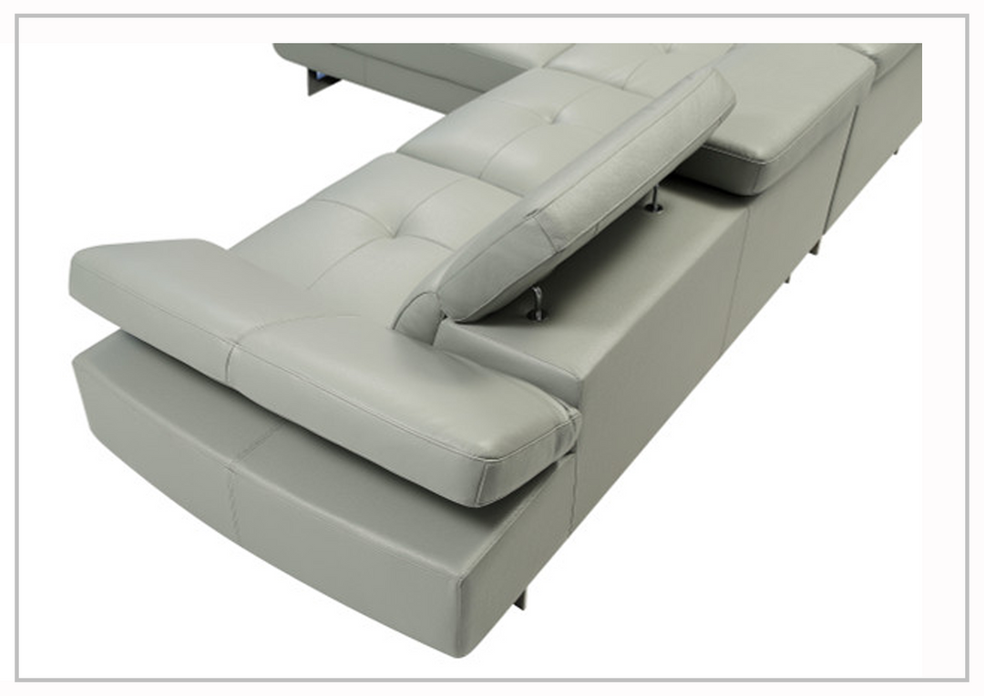 Gio Italia Cavour Mansion L-shaped Italian Leather Sectional Sofa
