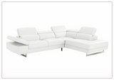 Gio Italia Cavour Mansion L-shaped Italian Leather Sectional Sofa