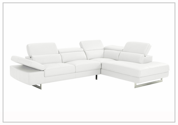 Gio Italia Cavour Mansion L-shaped Italian Leather Sectional Sofa
