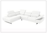 Gio Italia Cavour Mansion L-shaped Italian Leather Sectional Sofa