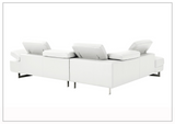 Gio Italia Cavour Mansion L-shaped Italian Leather Sectional Sofa