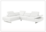 Gio Italia Cavour Mansion L-shaped Italian Leather Sectional Sofa