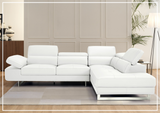 Gio Italia Cavour Mansion L-shaped Italian Leather Sectional Sofa