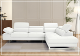 Cavour Mansion L-shaped Italian Leather Sectional Sofa