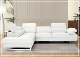 Gio Italia Cavour Mansion L-shaped Italian Leather Sectional Sofa