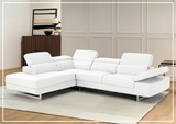Gio Italia Cavour Mansion L-shaped Italian Leather Sectional Sofa
