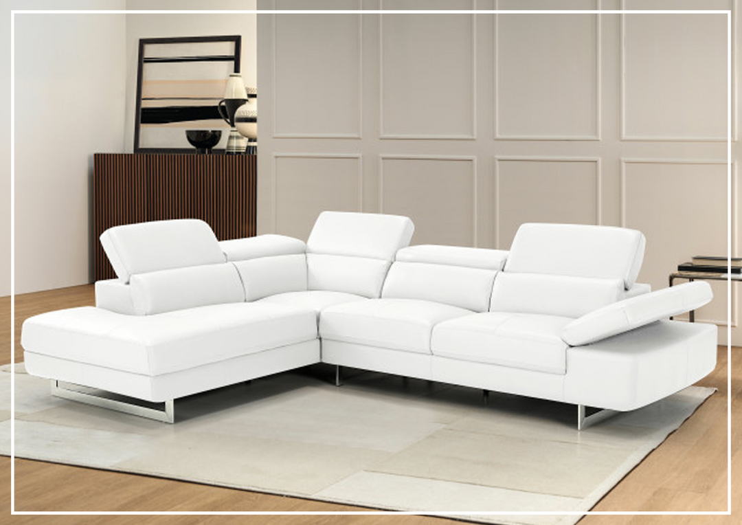 Cavour Mansion L-shaped Italian Leather Sectional Sofa