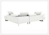 Gio Italia Cavour Mansion L-shaped Italian Leather Sectional Sofa