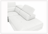 Gio Italia Cavour Mansion L-shaped Italian Leather Sectional Sofa