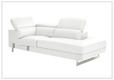 Gio Italia Cavour Mansion L-shaped Italian Leather Sectional Sofa