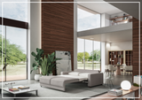 Luonto Belton Gray Fabric Sofa Sleeper With Manual or Power Option-SOFABED