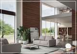 Luonto Belton Gray Fabric Sofa Sleeper With Manual or Power Option-SOFABED