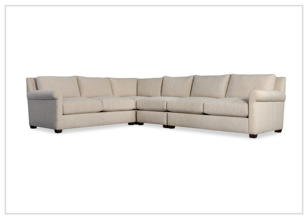 Bernhardt Barnes Fabric Sectional With Throw Pillow