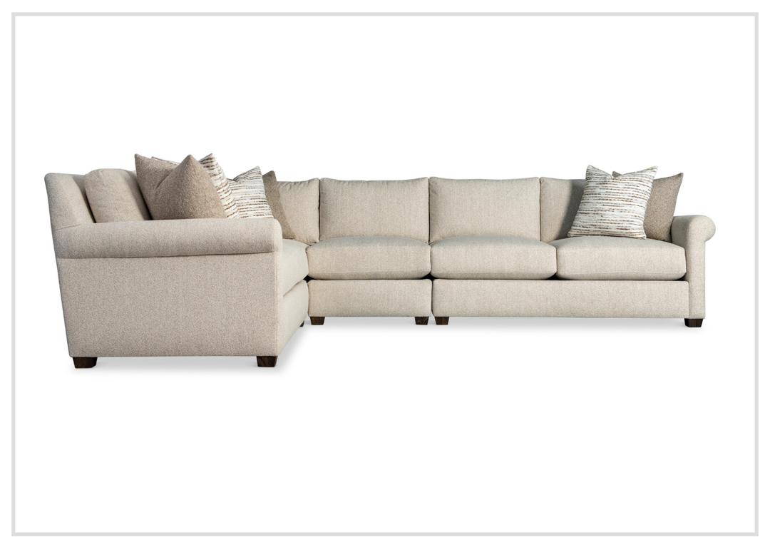 Bernhardt Barnes Fabric Sectional With Throw Pillow