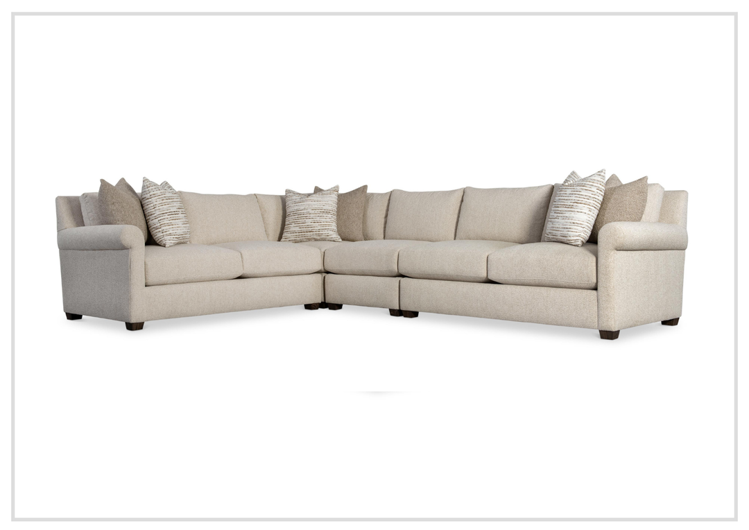 Bernhardt Barnes Fabric Sectional With Throw Pillow