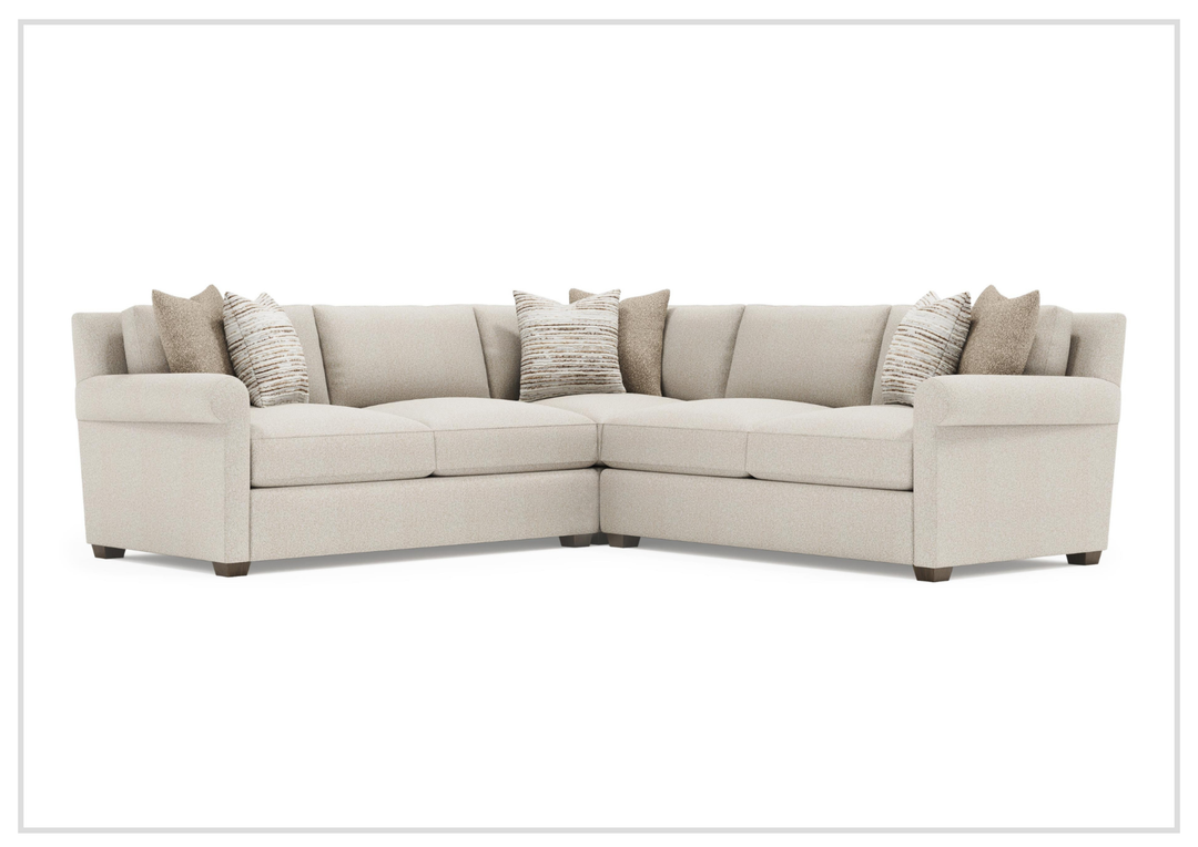 Bernhardt Barnes Fabric Sectional With Throw Pillow