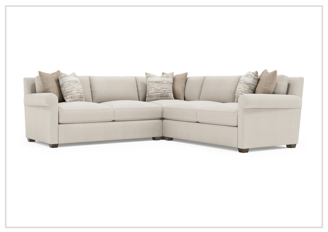 Bernhardt Barnes Fabric Sectional With Throw Pillow