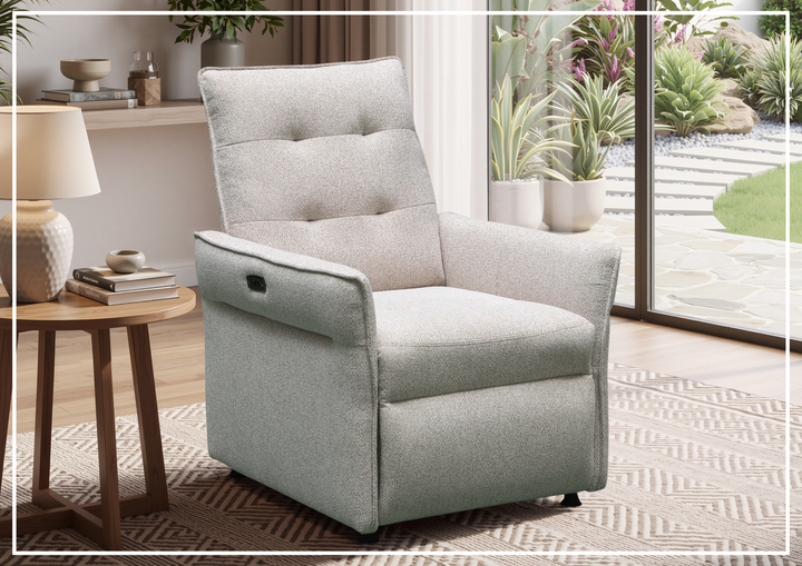 Klaussner Ellis Fabric Motion Recliner Chair with S-spring Seat Construction