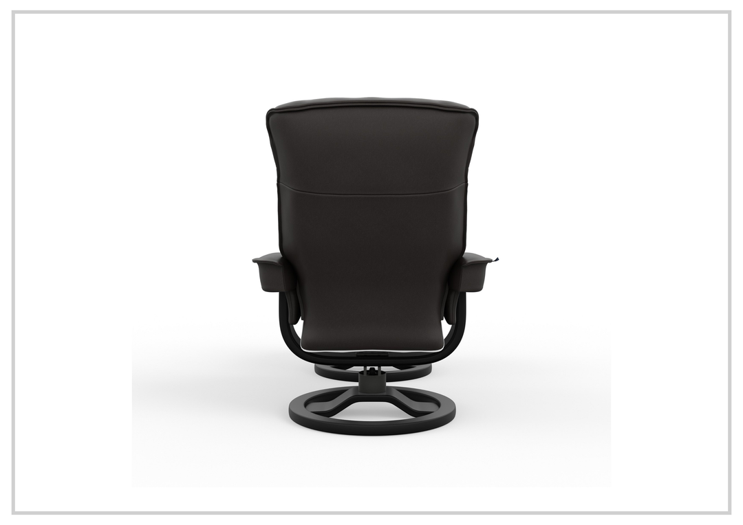 Fjords Bergen R Leather Swivel Recliner Chair with Foot Stool-Sofabed

