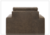 Bernhardt Dawkins Leather Swivel Chair with Wide Track Arms