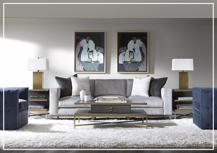 Bernhardt Noel Fabric Sofa With Plush Feather Down Cushion