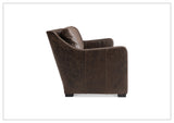Bernhardt Ventura Leather Sofa with Curved Track Arms