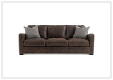 Bernhardt Ventura Leather Sofa with Curved Track Arms