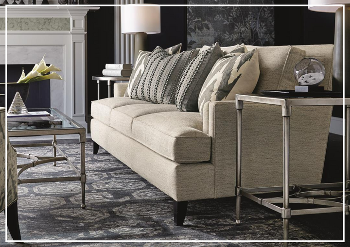 Bernhardt Addison Fabric 3-Seater Sofa in Cream Color-sofabed.com