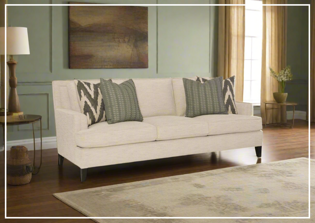 Bernhardt Addison Fabric 3-Seater Sofa in Cream Color-sofabed.com