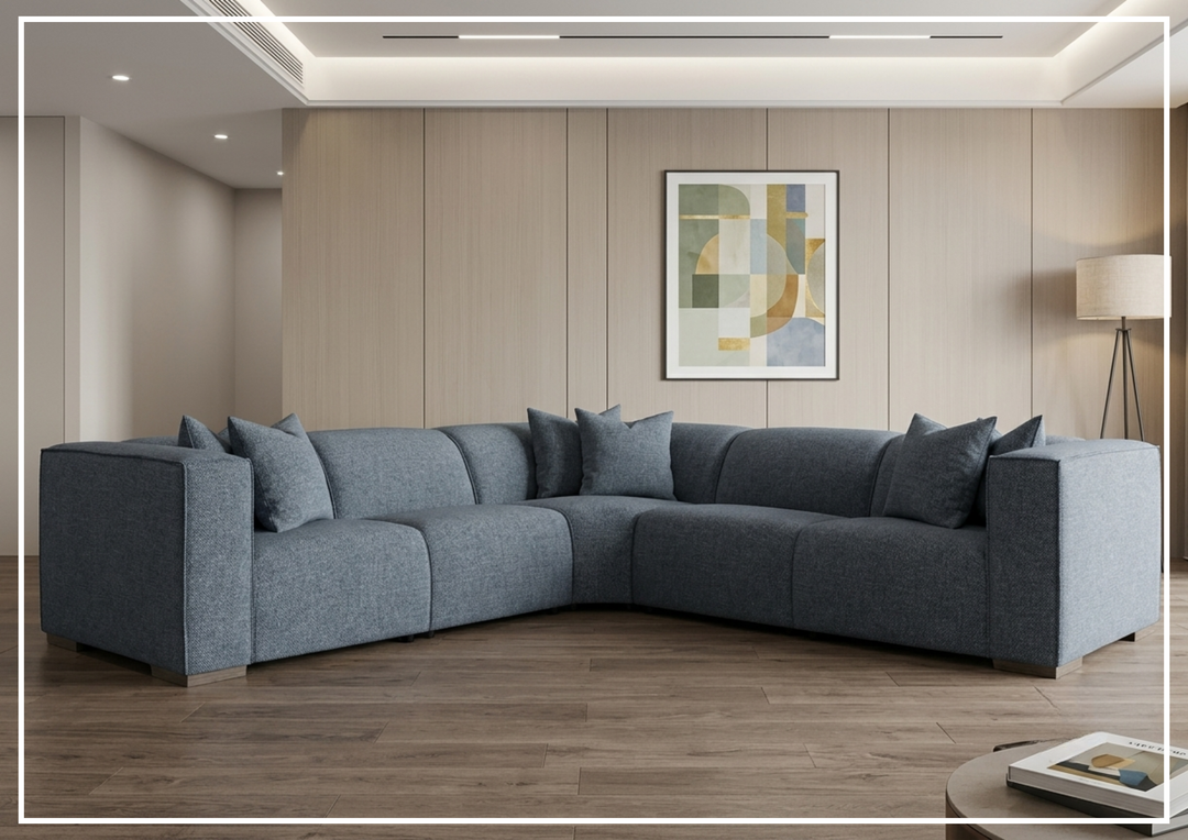 Bernhardt Bliss Fabric Power Motion Sectional With Accent Pillows