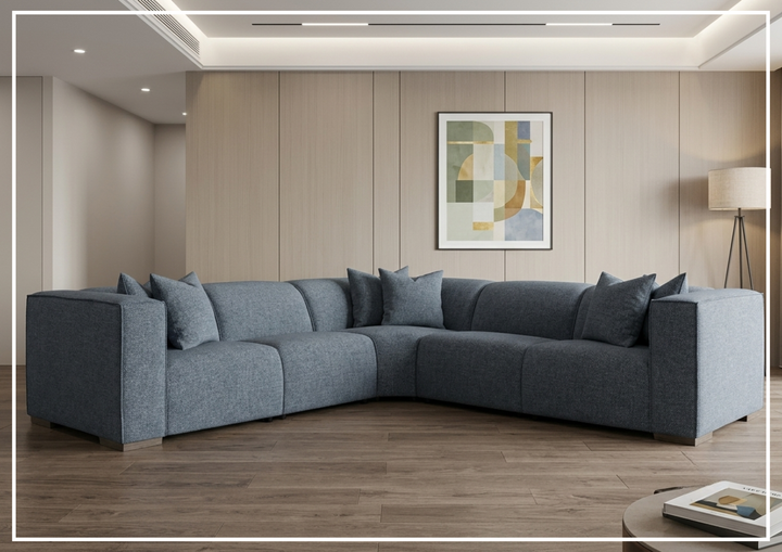 Bernhardt Bliss Fabric Power Motion Sectional With Accent Pillows