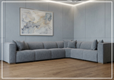 Bernhardt Bliss Fabric Power Motion Sectional With Accent Pillows
