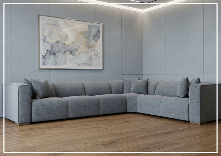 Bernhardt Bliss Fabric Power Motion Sectional With Accent Pillows