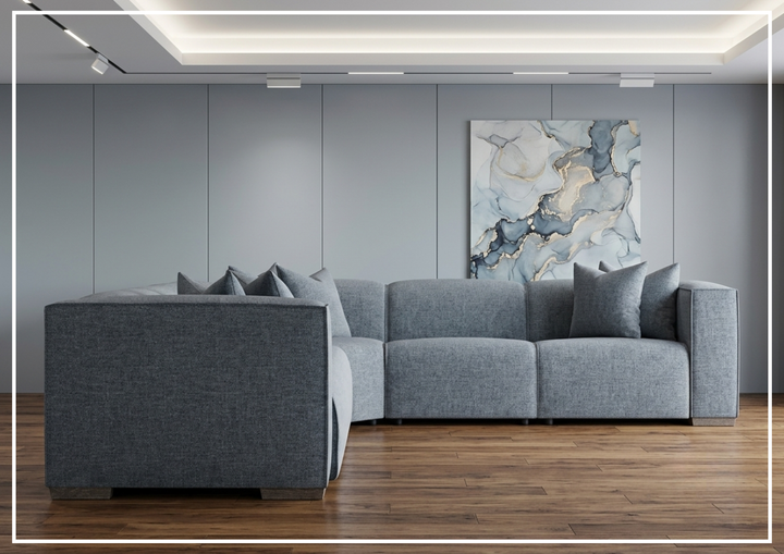 Bernhardt Bliss Fabric Power Motion Sectional With Accent Pillows