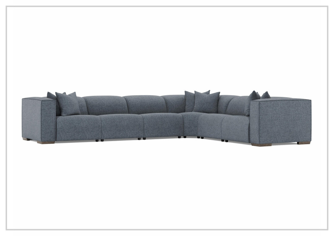 Bernhardt Bliss Fabric Power Motion Sectional With Accent Pillows